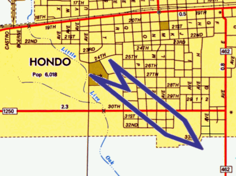 Map locating featured property