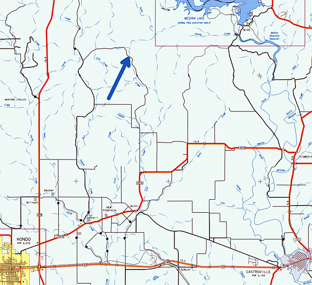 Map locating featured property